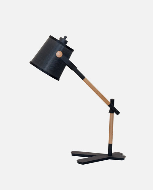 Lampada da Scrivania “Ben” Regolabile in Acciaio e Legno 30 cm – Solo Spedizione in Italia
