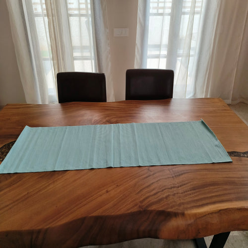 Runner da Tavolo in Cotone e Lino Stile Nordico 40×240 cm con Frange