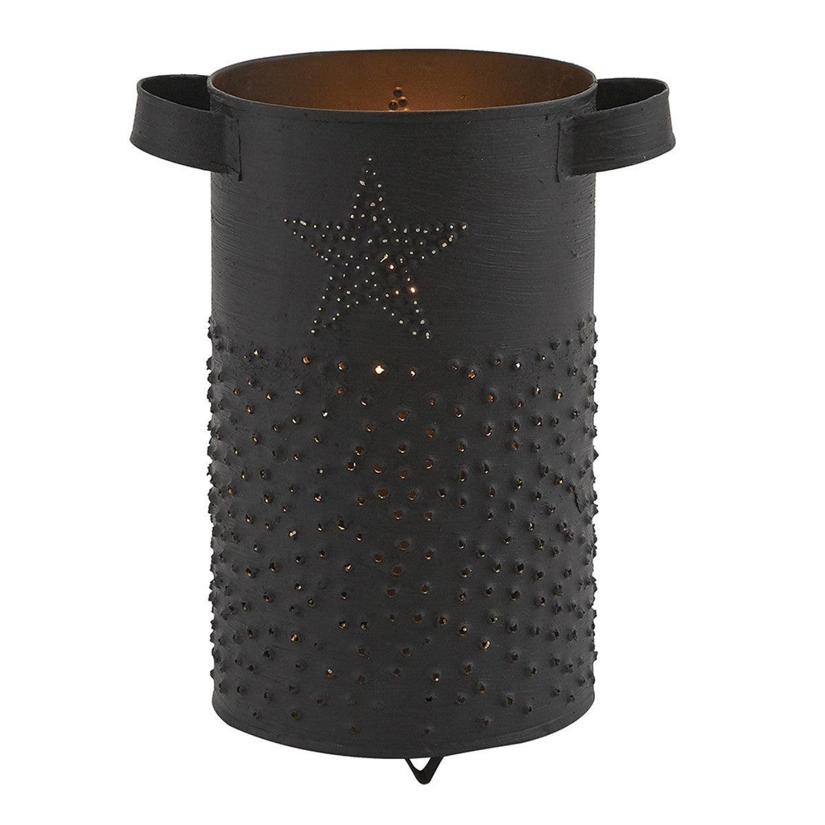 Portacandela/Lampada Stella in Metallo Stile Rustico 23×16×18 cm (9″×6¼″×7″)
