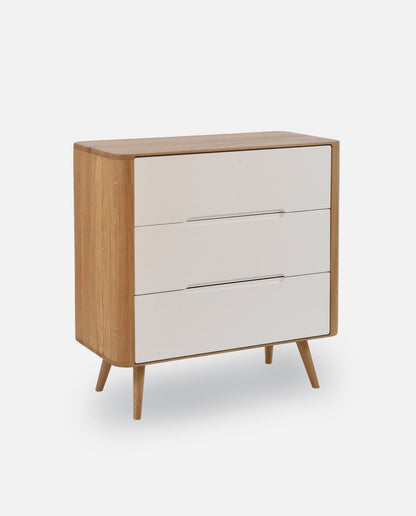 Cassettiera “Lilly” L 120 cm con 3 Cassetti – Stile Retrò con Guide Soft‑Close – Solo Spedizione in Italia